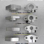  รหัส SMI0008 บูชยึดอลูมิเนียมแบบนอน รูเพลา 8,10,12,16mm.