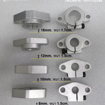 รหัส SMI0008 บูชยึดอลูมิเนียมแบบนอน รูเพลา 8,10,12,16mm.