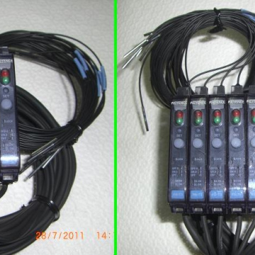 รหัส SSA014 เซนเซอร์จับสี แบบ Analog แพ็กรวมมีให้เลือก 5ื ตัว 10 ตัว 12-24vdc. พร้อมสาย Fiberoptic คลิกดูรายละเอียด>>