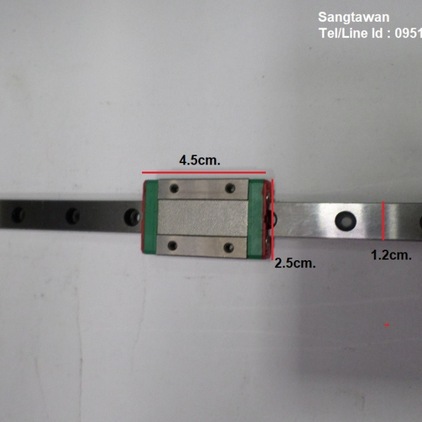 รหัส SMM0001 ลิเนียร์สไลด์ Linear Slide SGN12H ยาว 1.16 เมตร 